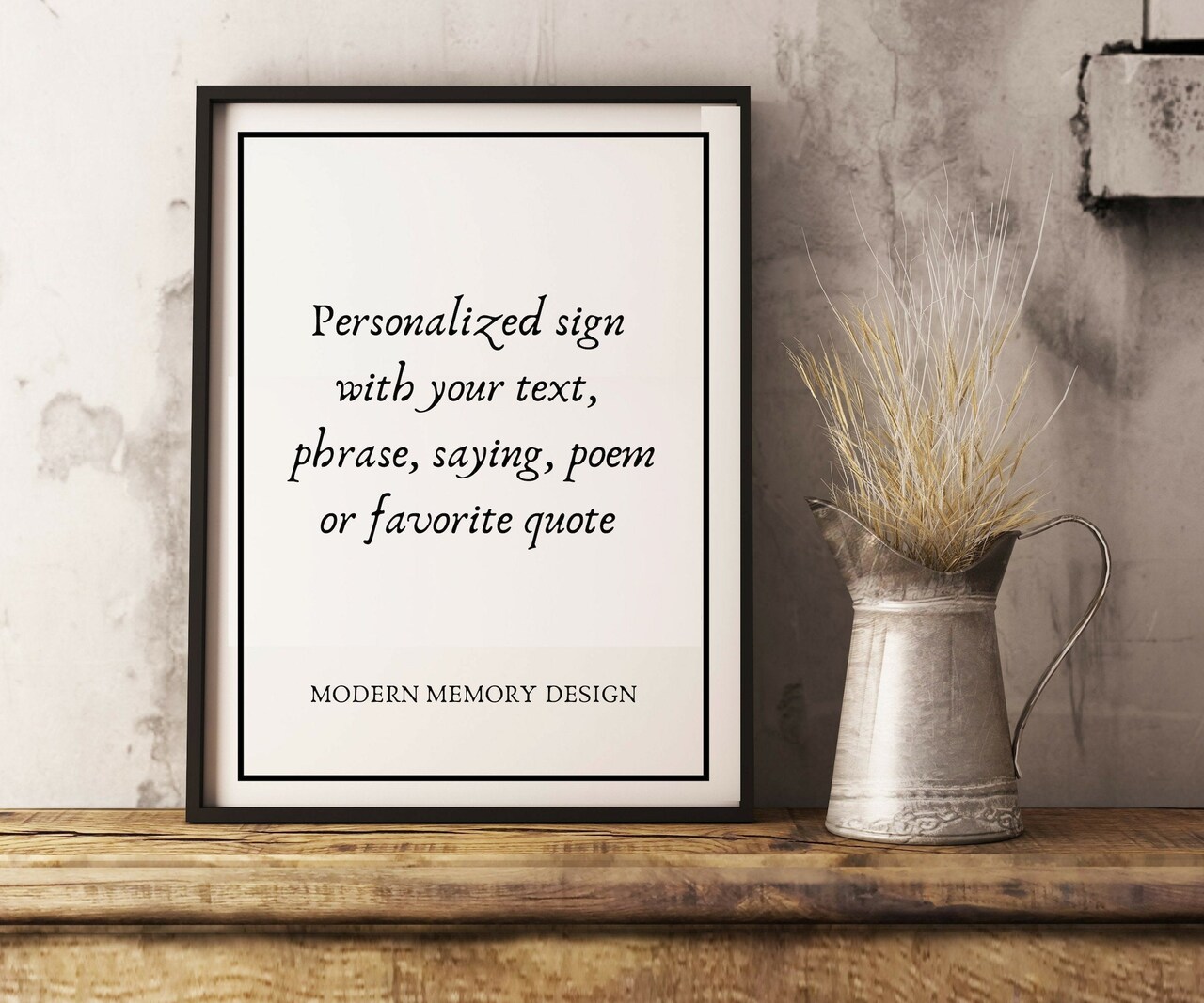 Framed Custom Typography Poster Art - Personalized Wall Decor
